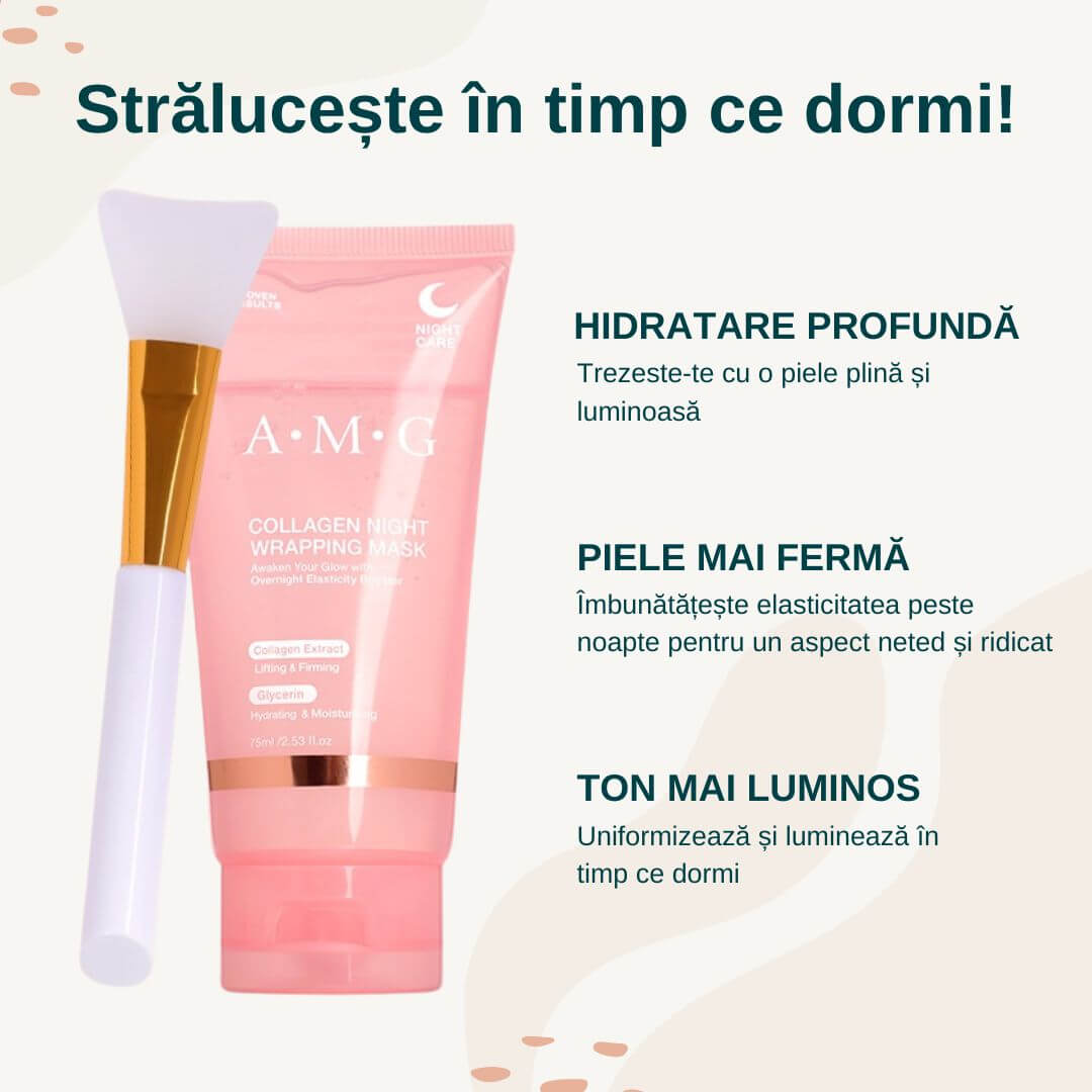 GlowPeel™ Mască de Noapte cu Colagen